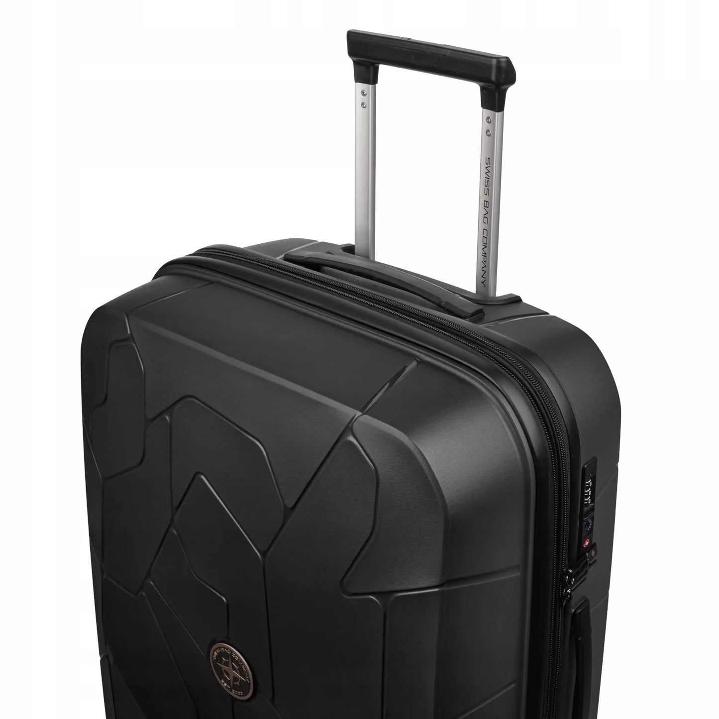 Tvirtas vidutinio dydžio lagaminas SwissBags Lava, 80 l