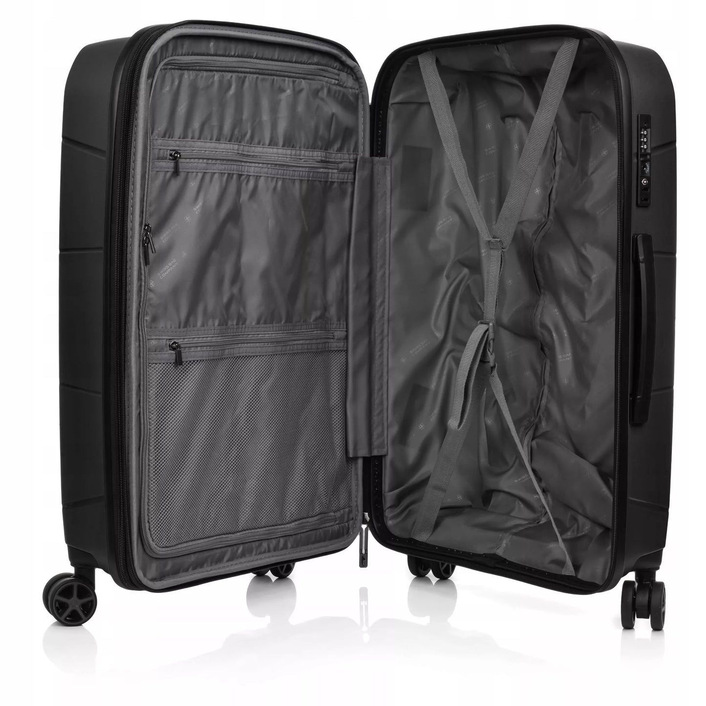 Tvirtas vidutinio dydžio lagaminas SwissBags Lava, 80 l