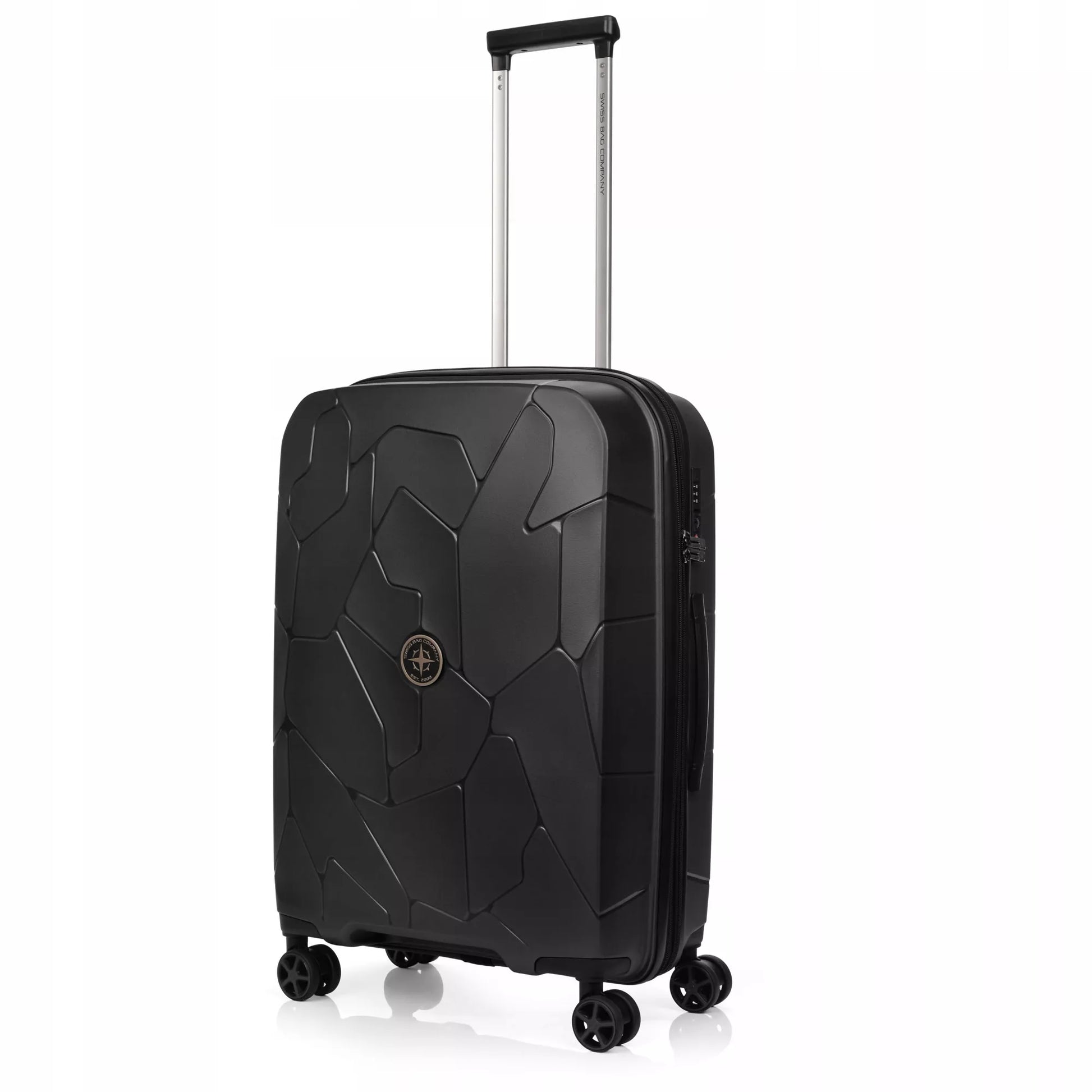 Tvirtas vidutinio dydžio lagaminas SwissBags Lava, 80 l