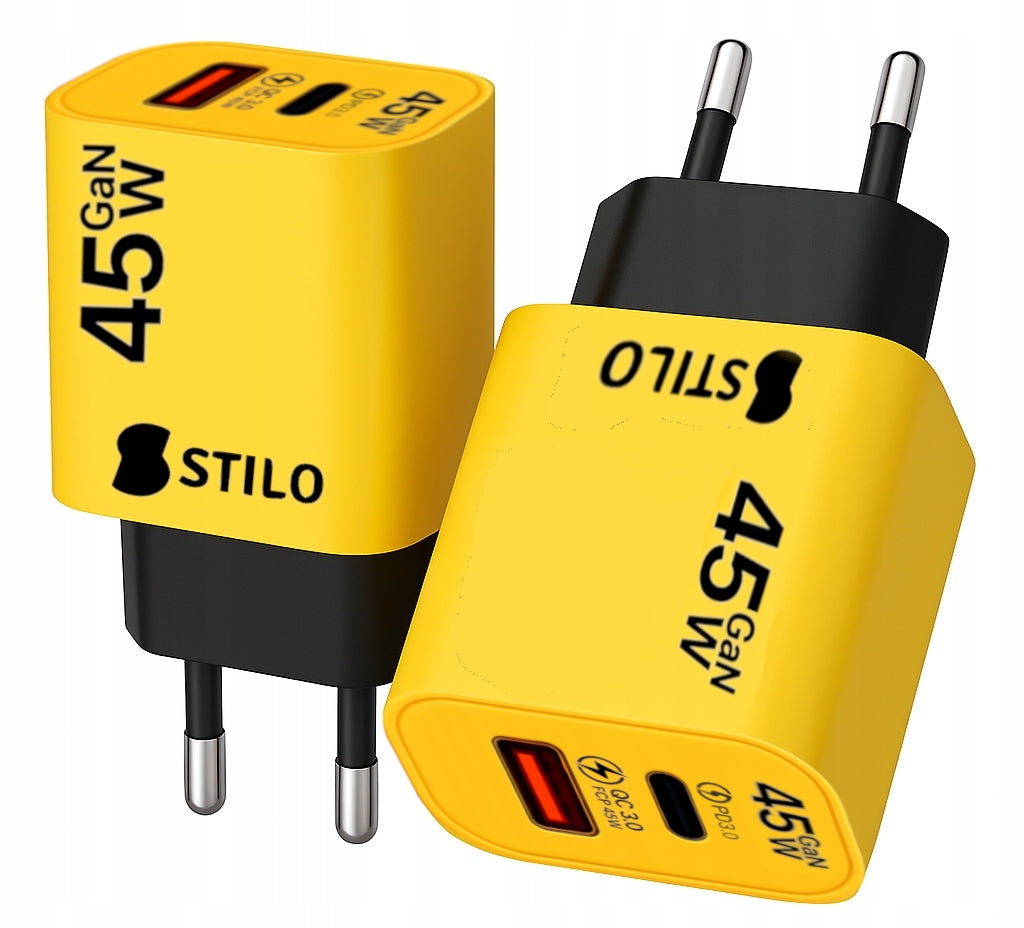 Greito veikimo GaN tinklo įkroviklis telefonui 45W PD QC + 65W C/Lightning laidas