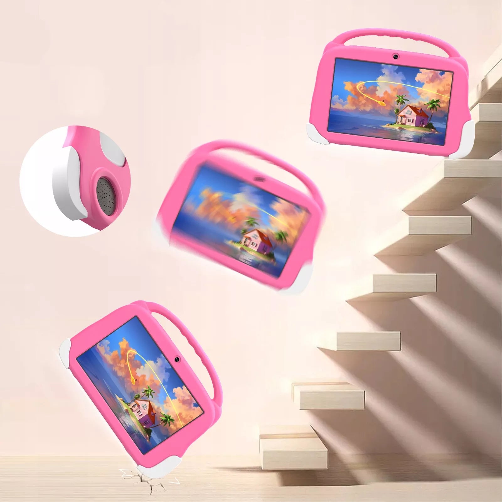 Planšetinis kompiuteris vaikams 8" 4G LTE 4/64GB WiFi GPS Dėklas Edukacinis