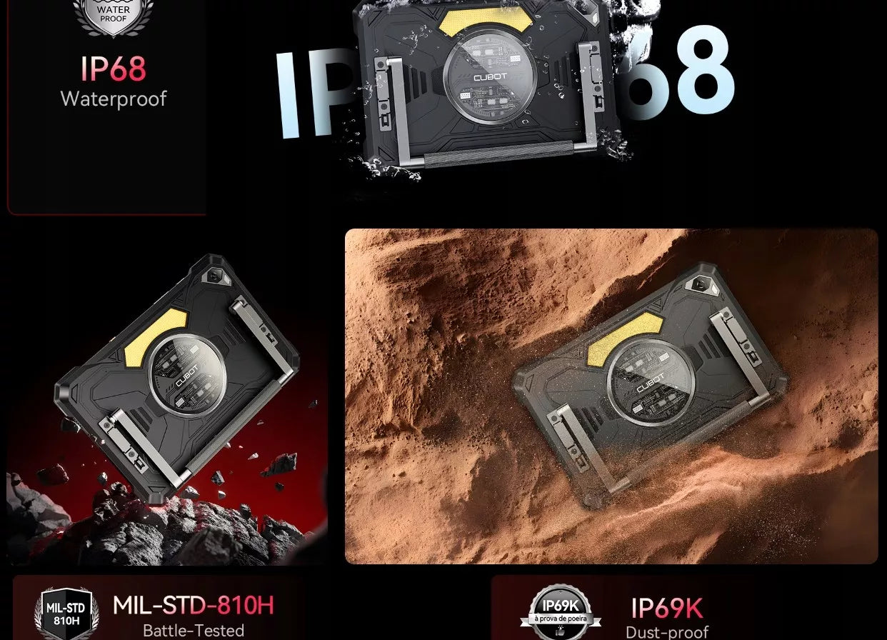 Cubot KingKong Tab S planšetė – tvirtas dizainas, 10,1", dvi SIM, GPS