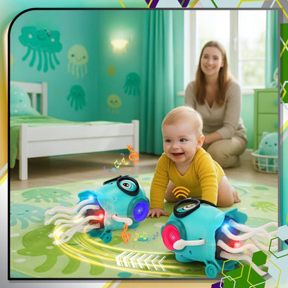 ŠOKANTI INTERAKTYVI ŽAISLINĖ AŠTUONKOJĖ vaikams, šviečianti, virusinė (squid VIRAL)