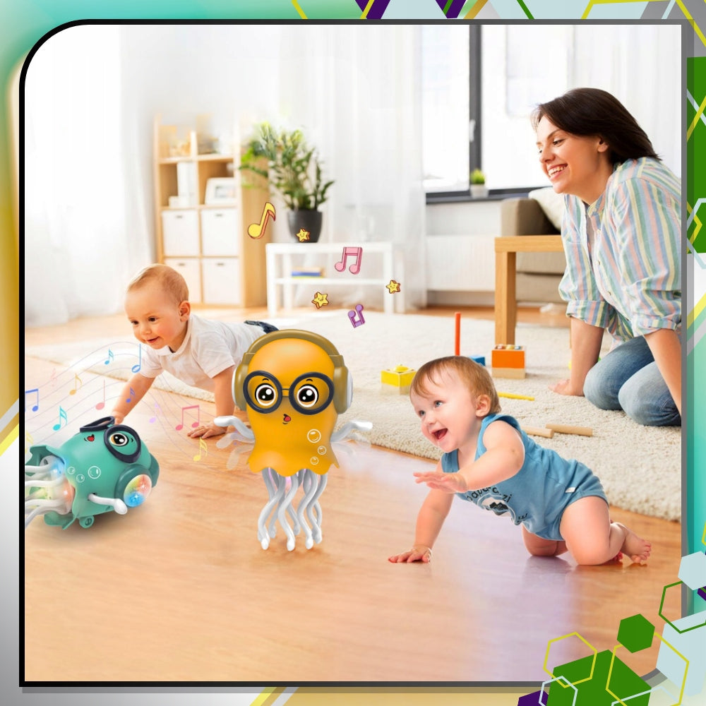 ŠOKANTI INTERAKTYVI ŽAISLINĖ AŠTUONKOJĖ vaikams, šviečianti, virusinė (squid VIRAL)