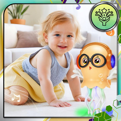 ŠOKANTI INTERAKTYVI ŽAISLINĖ AŠTUONKOJĖ vaikams, šviečianti, virusinė (squid VIRAL)