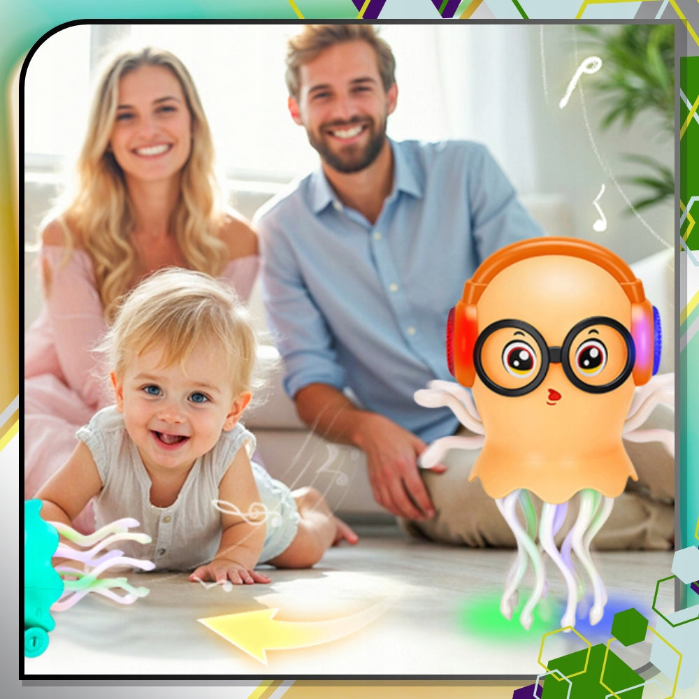 ŠOKANTI INTERAKTYVI ŽAISLINĖ AŠTUONKOJĖ vaikams, šviečianti, virusinė (squid VIRAL)