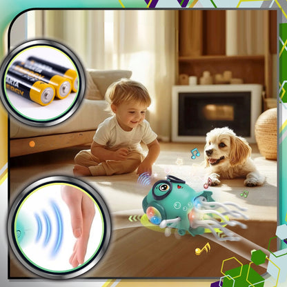 ŠOKANTI INTERAKTYVI ŽAISLINĖ AŠTUONKOJĖ vaikams, šviečianti, virusinė (squid VIRAL)