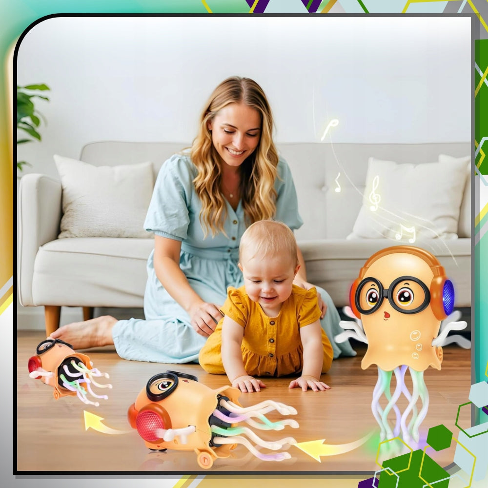 ŠOKANTI INTERAKTYVI ŽAISLINĖ AŠTUONKOJĖ vaikams, šviečianti, virusinė (squid VIRAL)