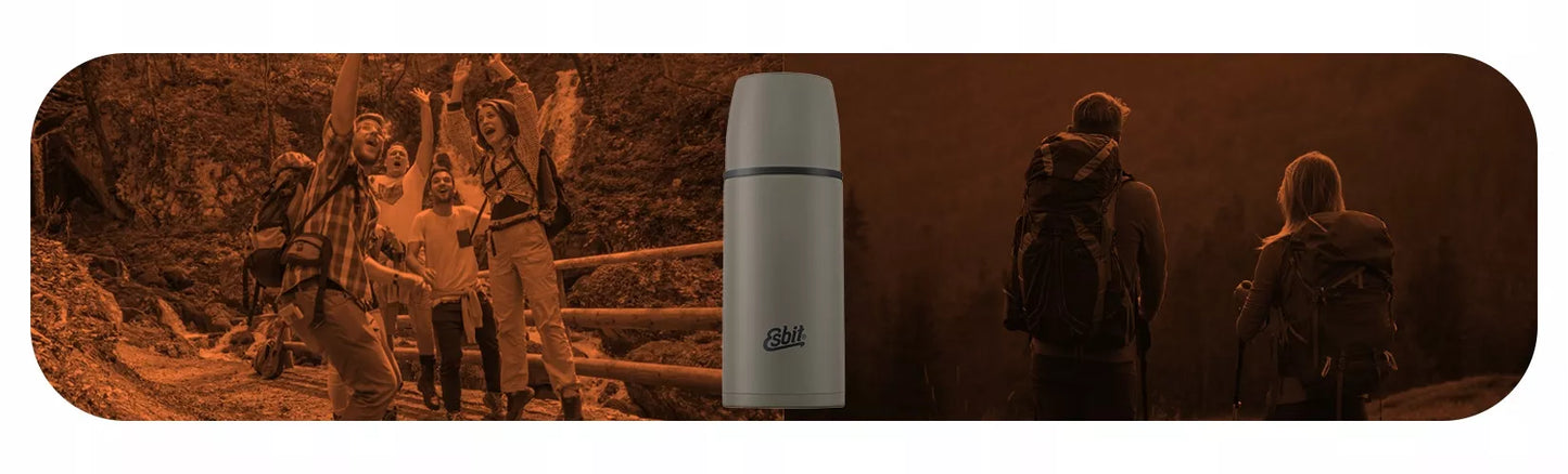 Termosas Vakuuminis 0,5L 2 puodeliai alyvuogių spalvos