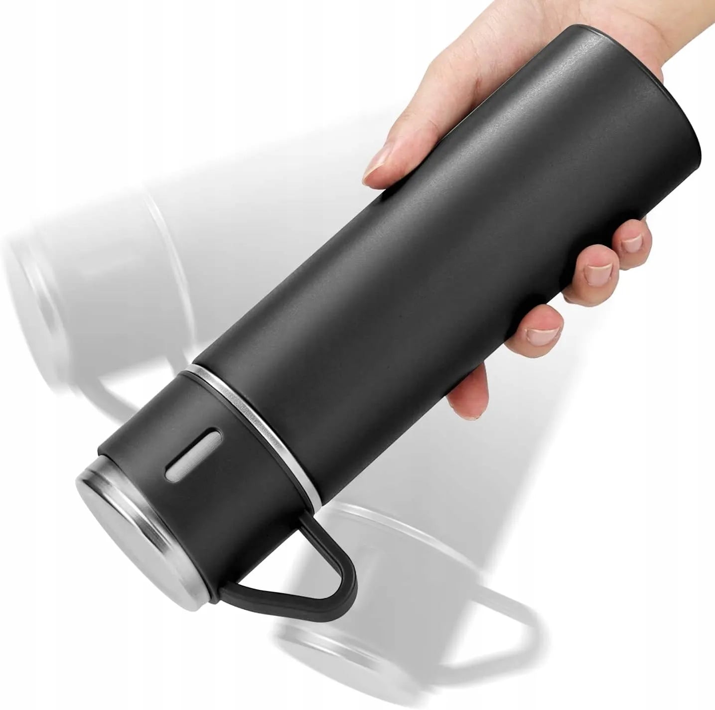 Termosas su puodeliais 500ml + 3 puodeliai plieno dovanų rinkinys
