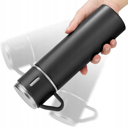 Termosas su puodeliais 500ml + 3 puodeliai plieno dovanų rinkinys