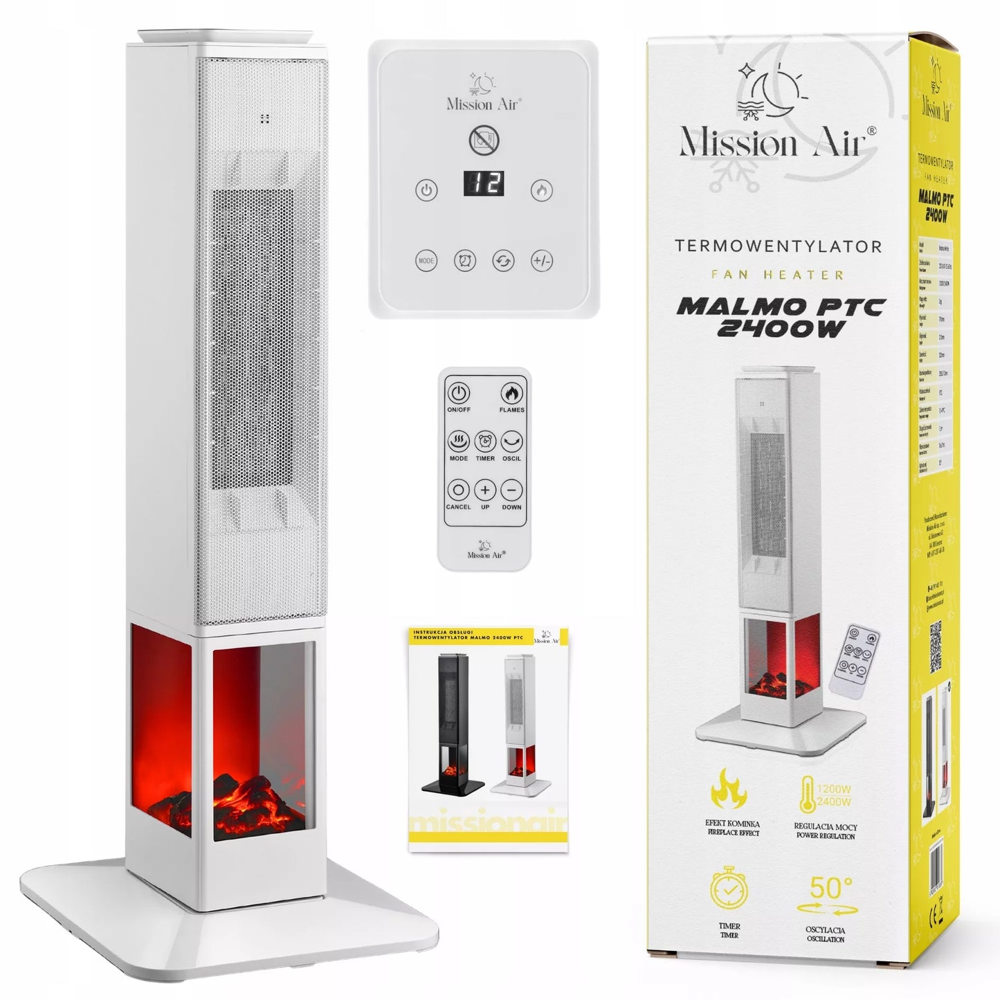 Ventiliatoriumi, židinio tipo elektrinis šildytuvas, ventiliatorius 2400W