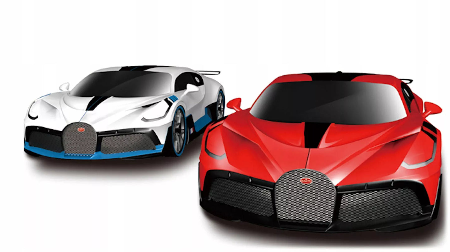 Lenktynių trasos automobilių rinkinys Bugatti 2,5 m 1:64 Coil