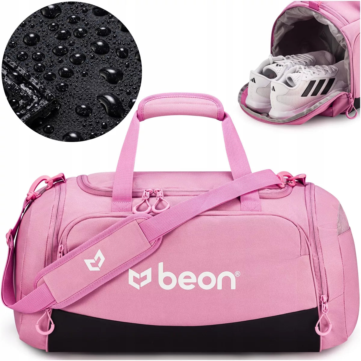 Moteriška sportinė rankinė treniruotėms ir fitnesui į sporto salę, per petį BEON Premium