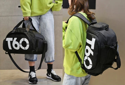 Sportinis treniruočių krepšys 2 viename, vyriškas, moteriškas, rankinė ant peties, kuprinė sporto salei, baseinui