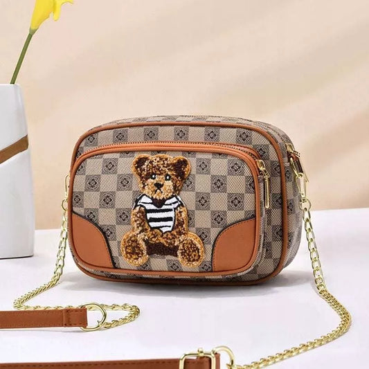 Mažas moteriškas „Teddy Bag“ krepšys per petį