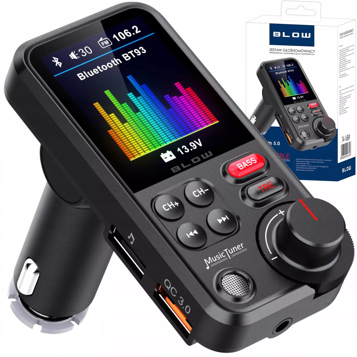 Automobilinis Bluetooth FM moduliatorius