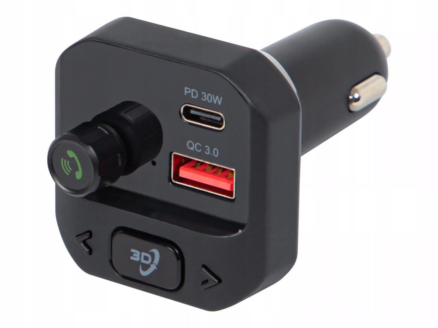 Automobilinis FM BLUETOOTH siųstuvas USB-C PD QC3.0 Įkroviklis Galingas BASS FM
