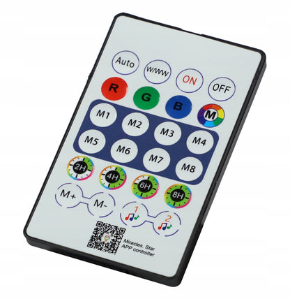 RGB LED juosta 5m, vandeniui atspari, su pulteliu ir programėle, IP65, 5V USB, lankstus neonas