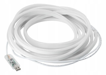 RGB LED juosta 5m, vandeniui atspari, su pulteliu ir programėle, IP65, 5V USB, lankstus neonas