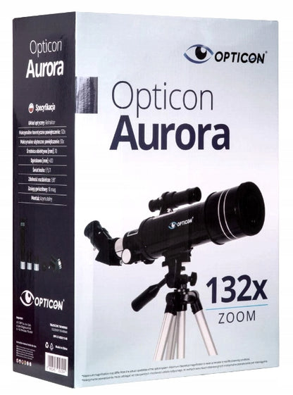 Astronominis teleskopas OPTICON - Aurora 70F400 + priedai + kuprinė