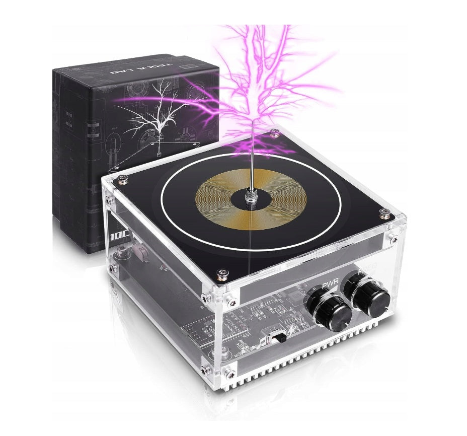 Tesla ritės modulis su žaibo plazma ir Bluetooth garsiakalbiu