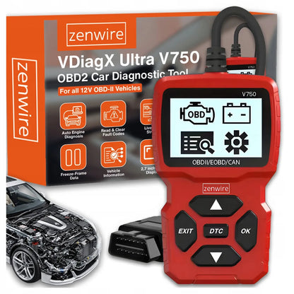 Diagnostinis skaitytuvas OBD2 CAN VIN BMW su ekranu