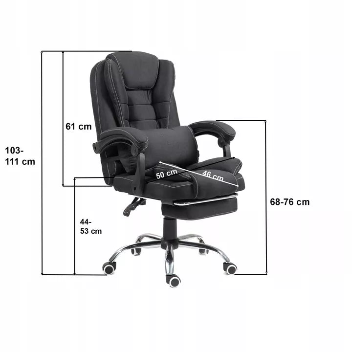 Biuro kėdė su pakoju (balta)