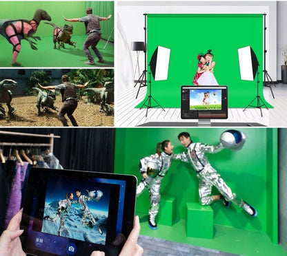 Žalias medžiaginis green screen fonas 3x2m