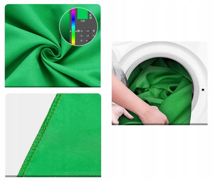 Žalias medžiaginis green screen fonas 3x2m