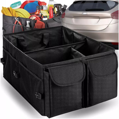 Organizatoriaus maišelis automobilio bagažinei, 3 sustiprinti skyriai, 54x38x26