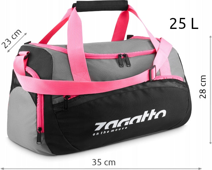 Moterims sportinė rankinė į sporto salę, treniruotėms, kelioninė rankinė ant peties ZAGATTO