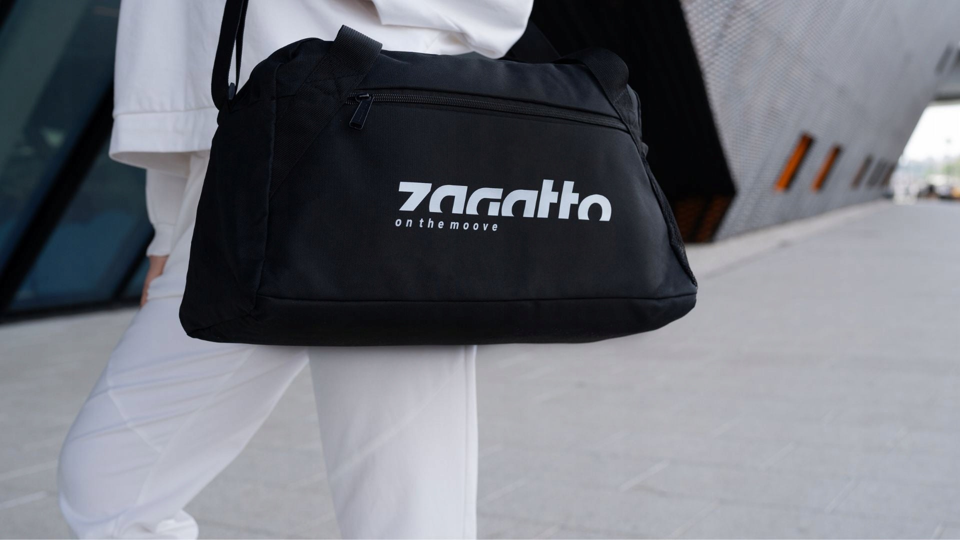 Juodas lengvas sportinis kelioninis krepšys vyrams ir moterims, skirtas sporto salei ZAGATTO