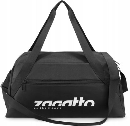 Juodas lengvas sportinis kelioninis krepšys vyrams ir moterims, skirtas sporto salei ZAGATTO