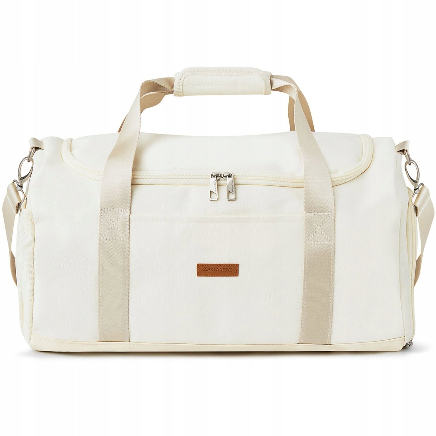 Moteriškas sportinis kelioninis krepšys treniruotėms, sporto salei, smėlio spalvos ZAGATTO