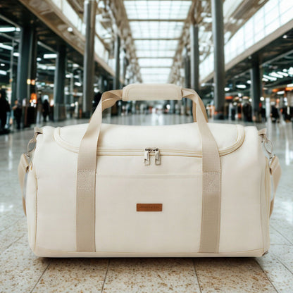 Moteriškas sportinis kelioninis krepšys treniruotėms, sporto salei, smėlio spalvos ZAGATTO