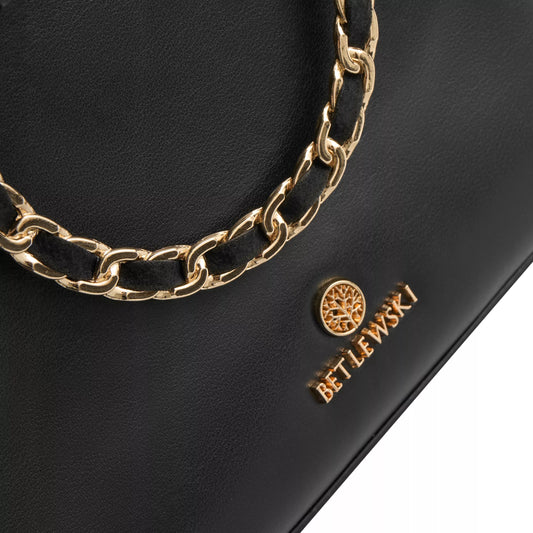 Moteriška delninė juoda madinga ant peties arba rankoje nešiojama 3 skyrių