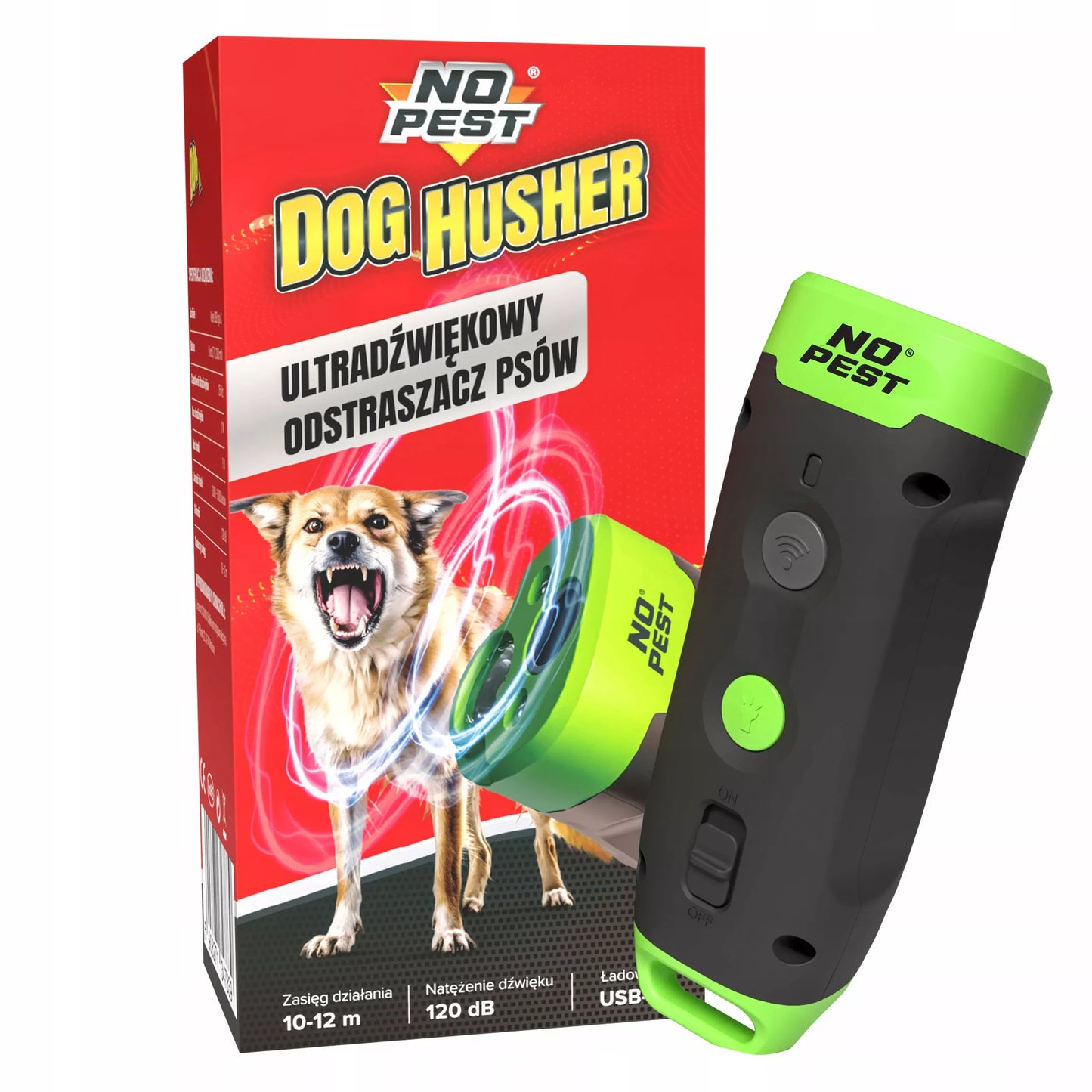 Ultragarsinis šunų atbaidiklis su garsiniu ir šviesos signalu