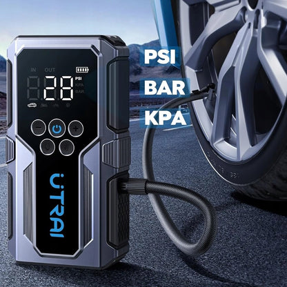 Starteris + kompresorius JUMP STARTER POWERBANK AKUMULIATORIAUS paleidimo įtaisas