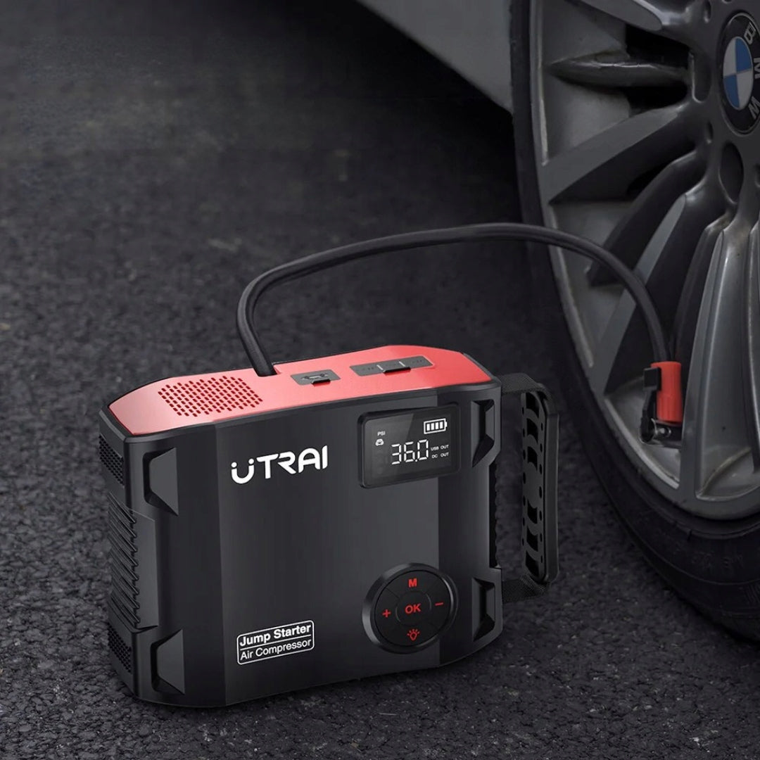 UTRAI JS-5 AUTOMOBILIO UŽVEDIMO IR KROVIMO ĮRENGINYS 2000A–6000A POWERBANK 12V AKUMULIATORIAUS STIPRIKLIS
