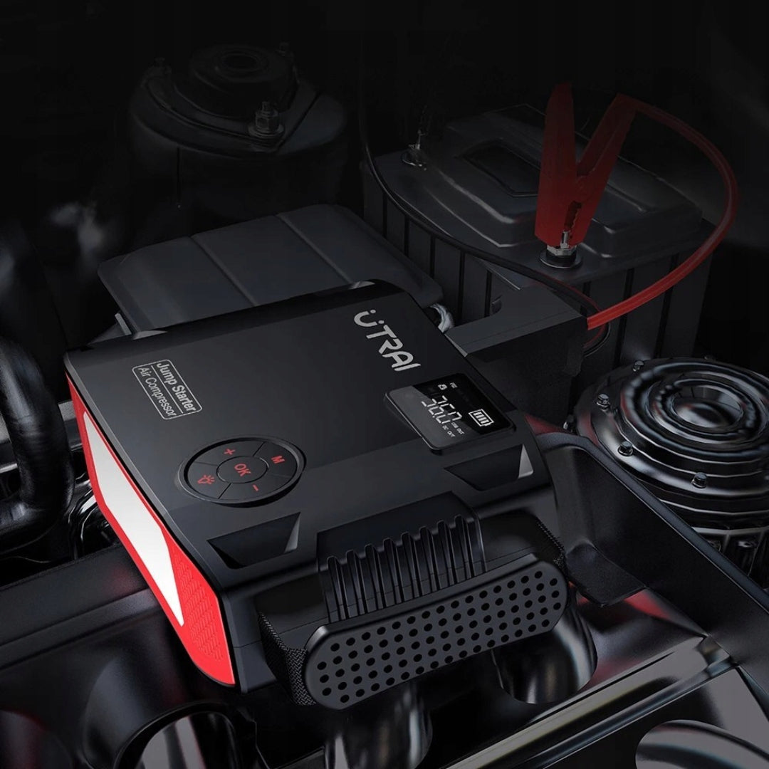 UTRAI JS-5 AUTOMOBILIO UŽVEDIMO IR KROVIMO ĮRENGINYS 2000A–6000A POWERBANK 12V AKUMULIATORIAUS STIPRIKLIS