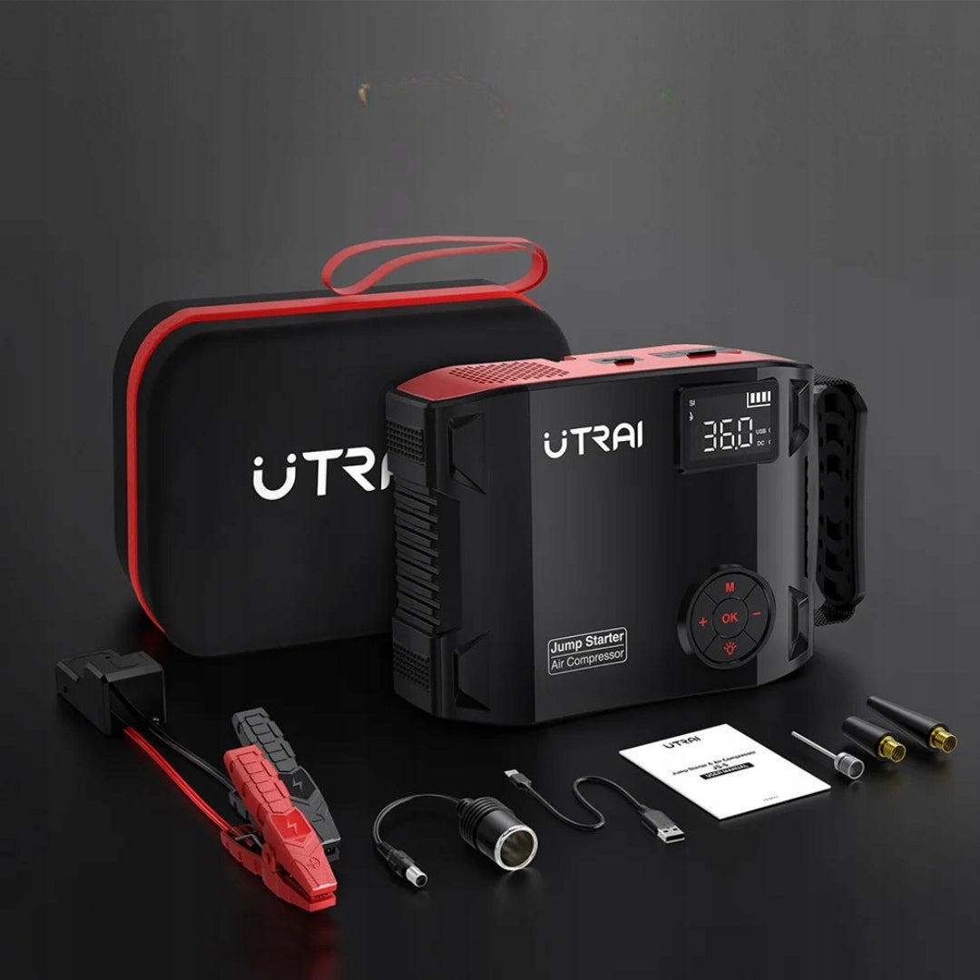 UTRAI JS-5 AUTOMOBILIO UŽVEDIMO IR KROVIMO ĮRENGINYS 2000A–6000A POWERBANK 12V AKUMULIATORIAUS STIPRIKLIS