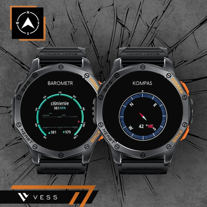 Vyrų išmanusis sportinis laikrodis GPS, vandeniui atsparus, su skambučiais (PL meniu)