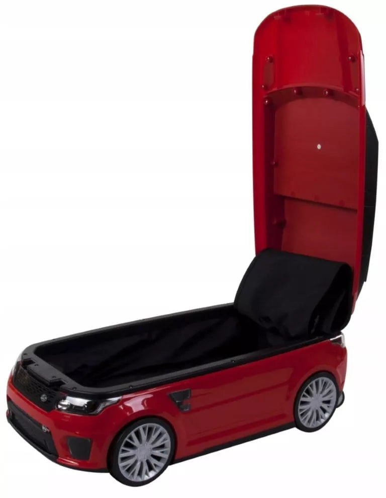 VAIKŲ VAŽINĖJAMASIS LAGAMINAS LAND RANGE ROVER RAUDONAS COIL