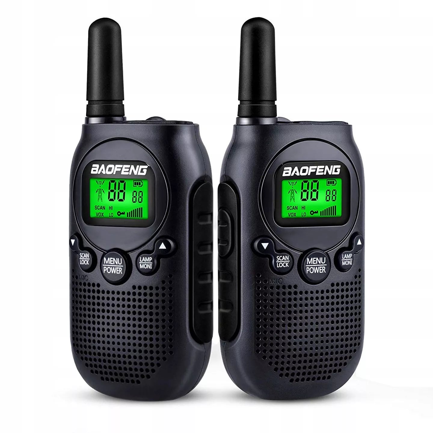 Walkie-talkie vaikams, PMR, žibintuvėlis, USB