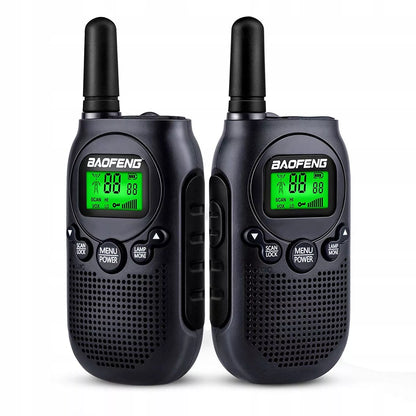 Walkie-talkie vaikams, PMR, žibintuvėlis, USB