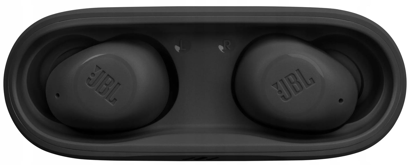 Belaidės ausinės Bluetooth, juodos, su mikrofonu ir dėklu
