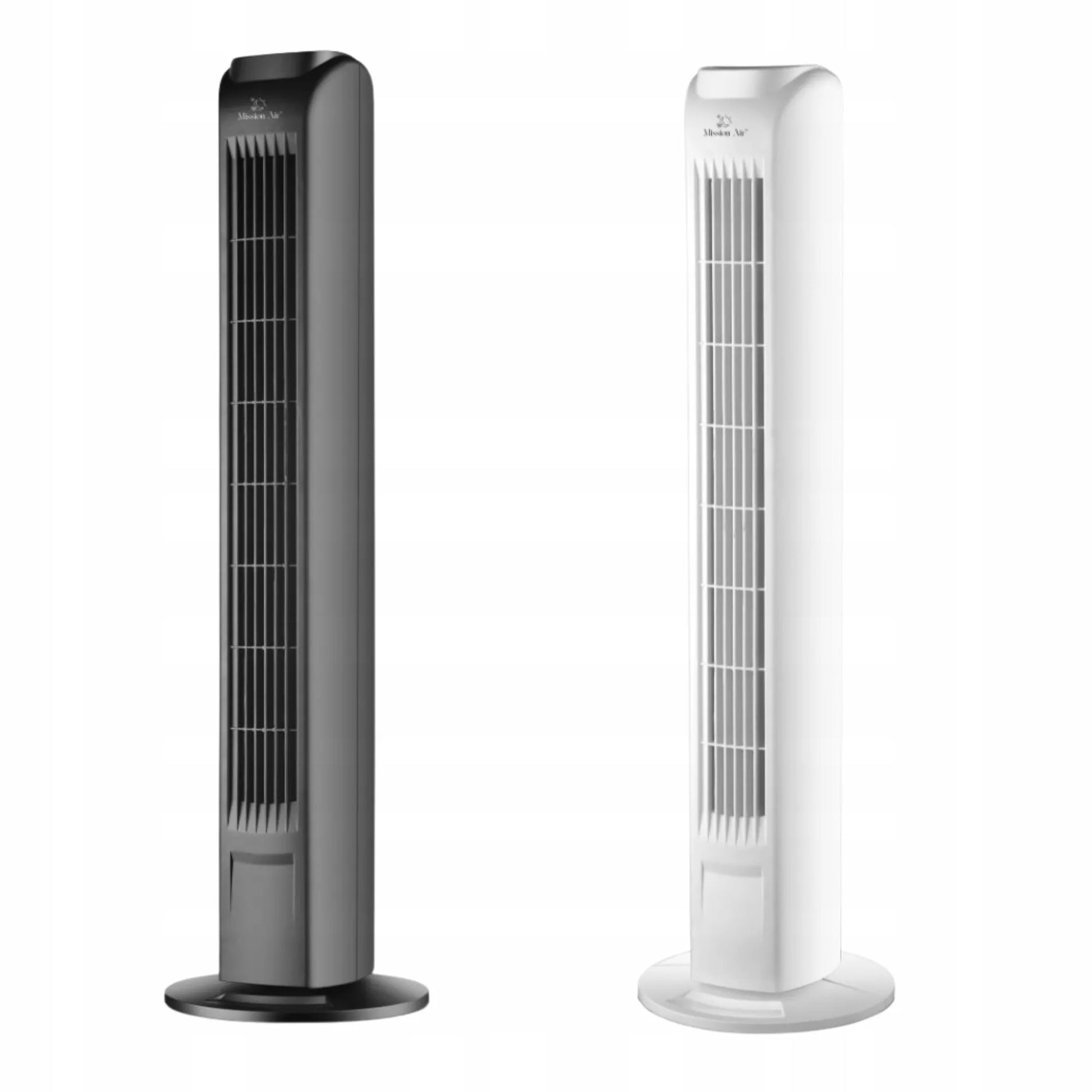 Tylus besisukantis TOWER FAN – juodas grindinis ventiliatorius
