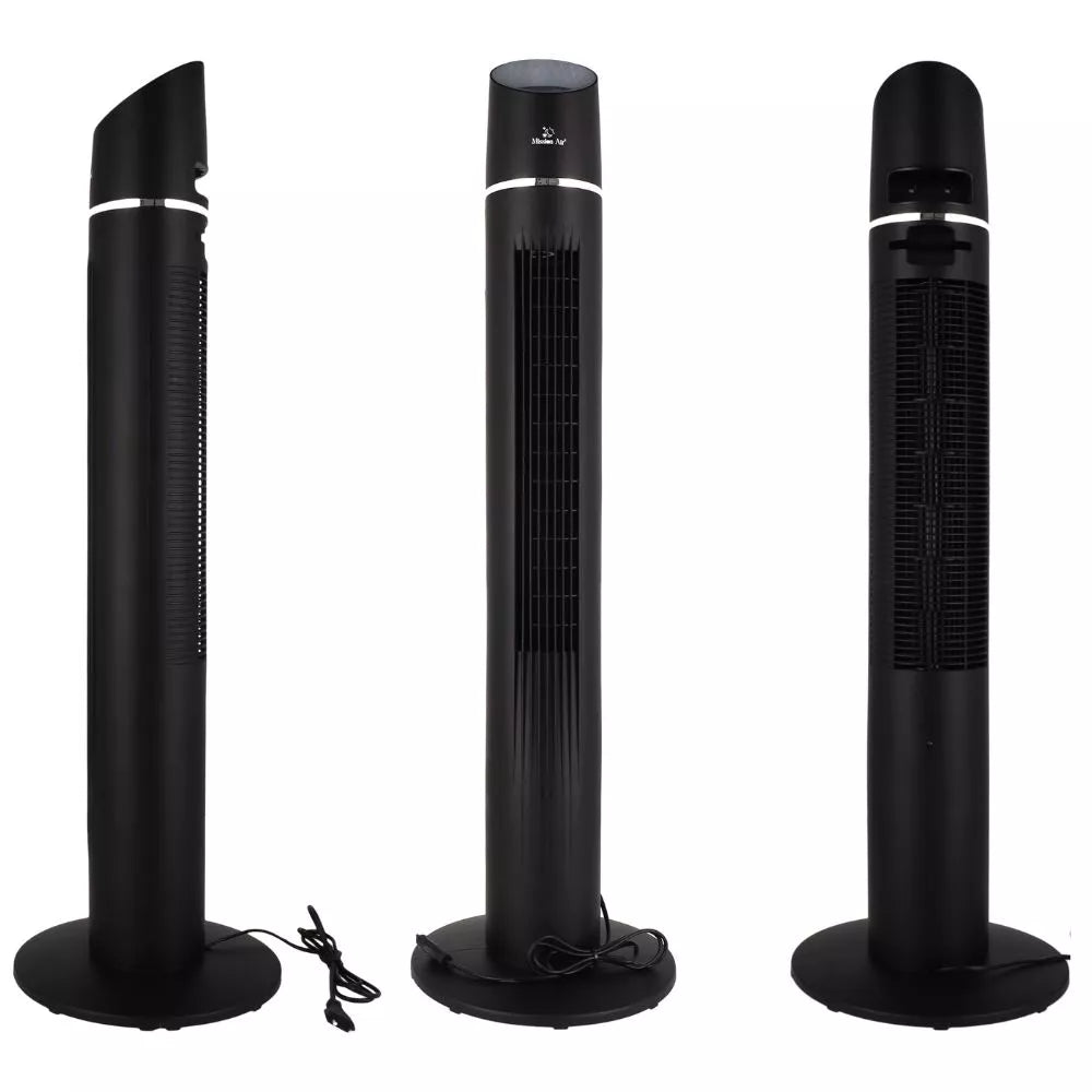 Grindinis stovintis ventiliatorius Tower Fan XL – juodas