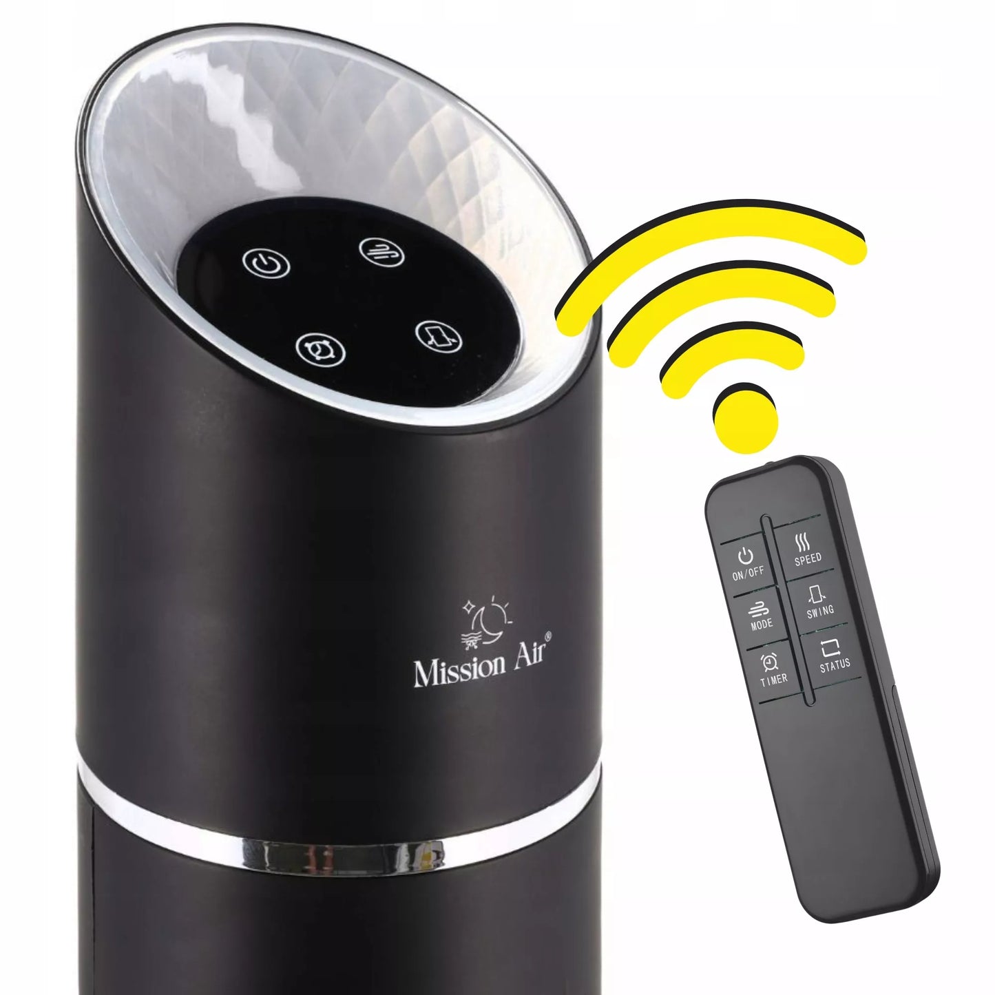 Grindinis stovintis ventiliatorius Tower Fan XL – juodas